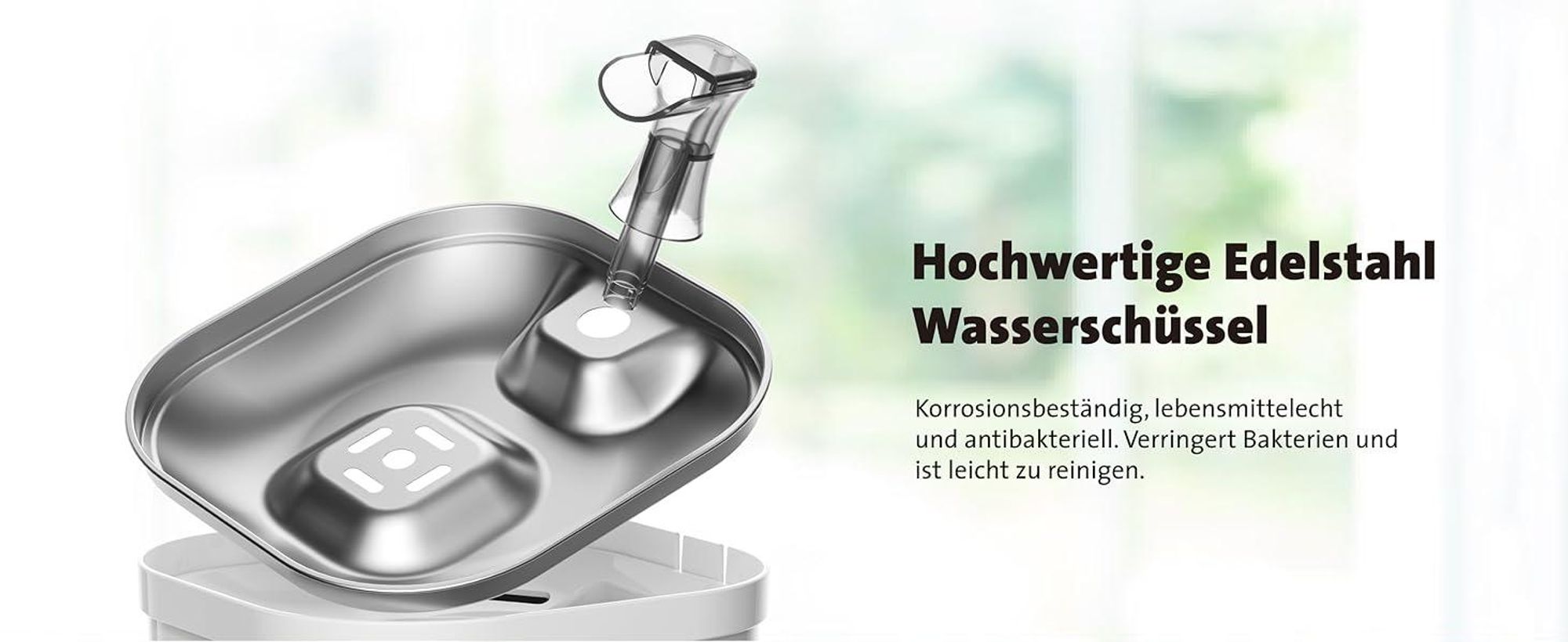 Molly&Cody Spring Trinkbrunnen 2L Haustier Wasserspender Automatischer Trinkbrunnen Trinknapf für Katzen & Hunde