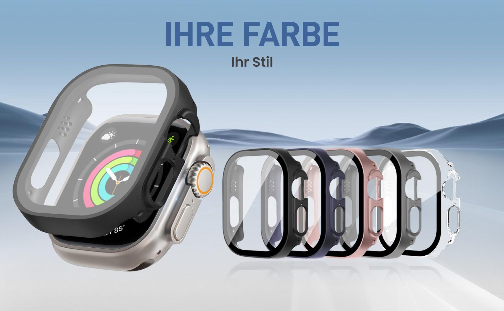 Cover Front Back für Apple Watch Ultra Series 1 / 2 / 3 49 mm in verschiedenen Farben