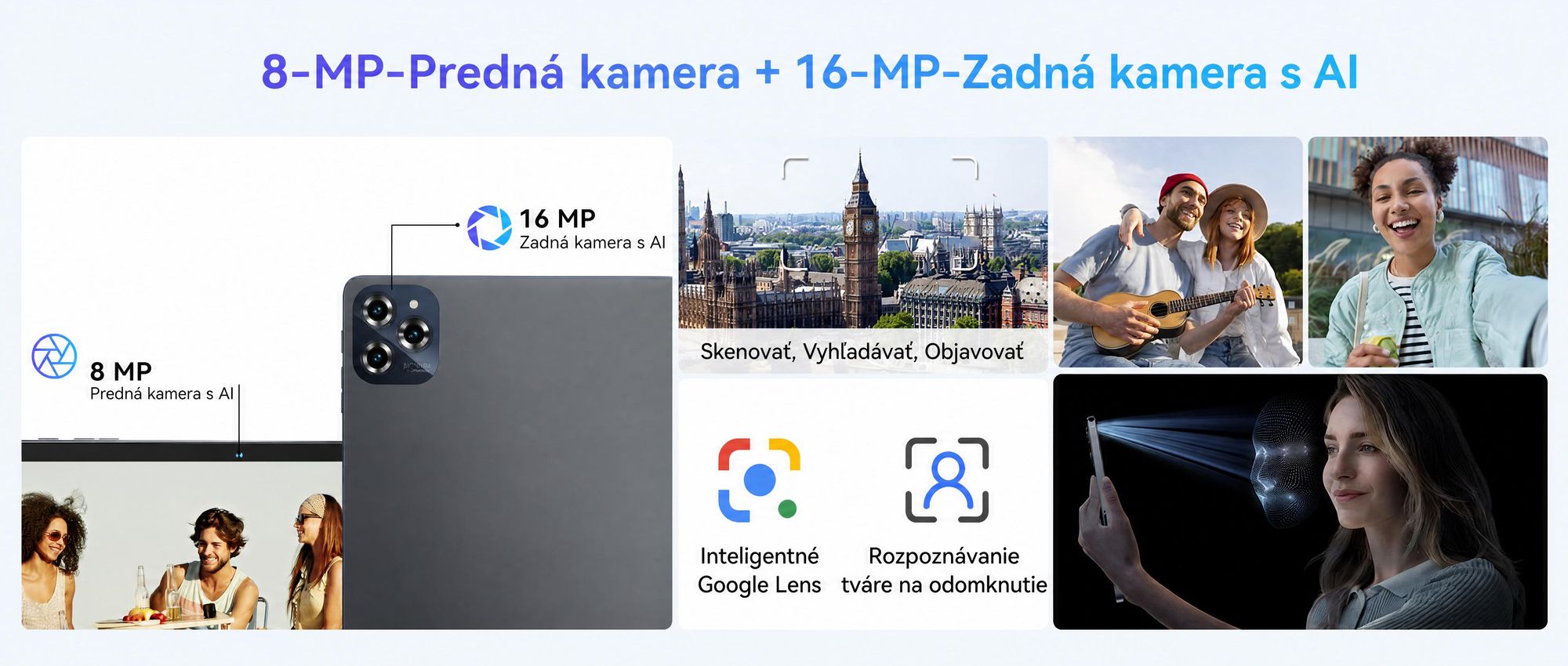 BESTTAB W90 11" tablet Android 15, 256 GB úložného priestoru, 1920x1200 pixelov, Android 15, 24(8+16) GB RAM, 5G WiFi, Bluetooth, 8000 mAh batéria,