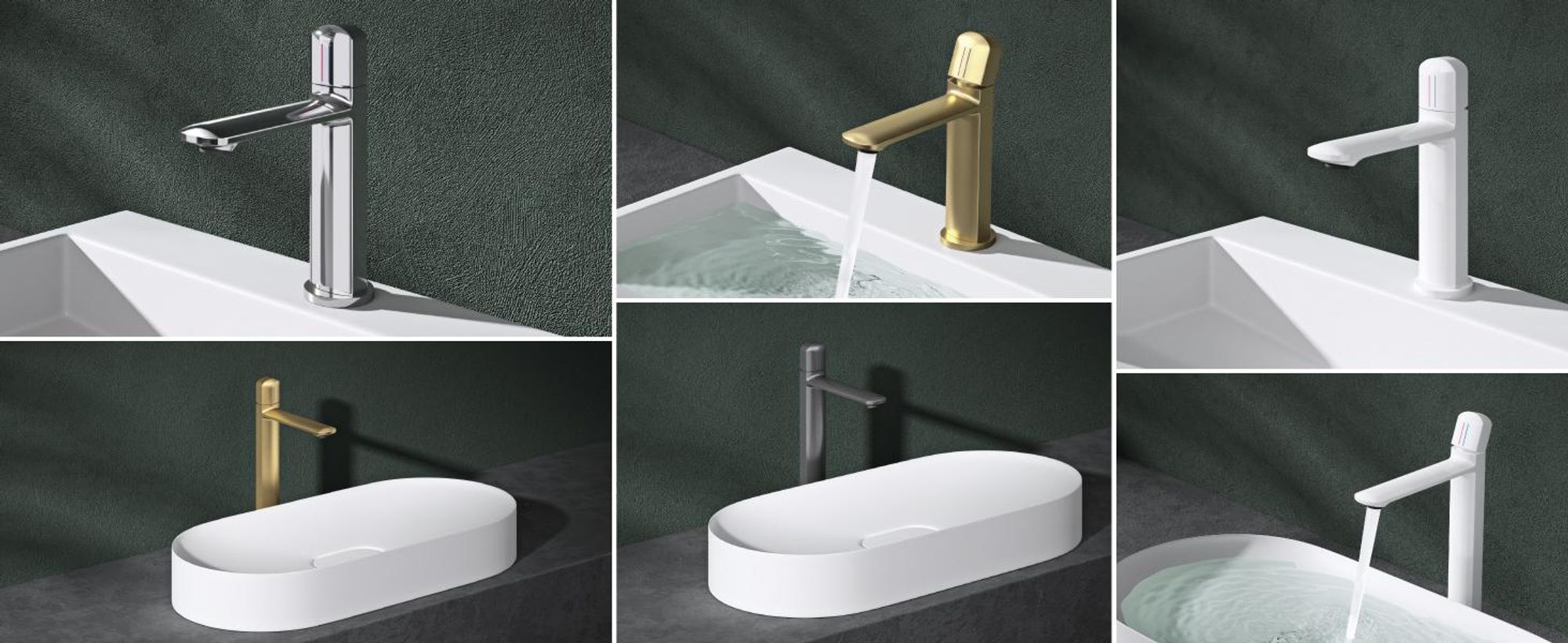 Mai & Mai Armatur Bad Wasserhahn Badezimmer Waschtischarmatur Einhebelmischer Mischbatterie Bad aus Messing mit Wassersparfunktion Silber 1190