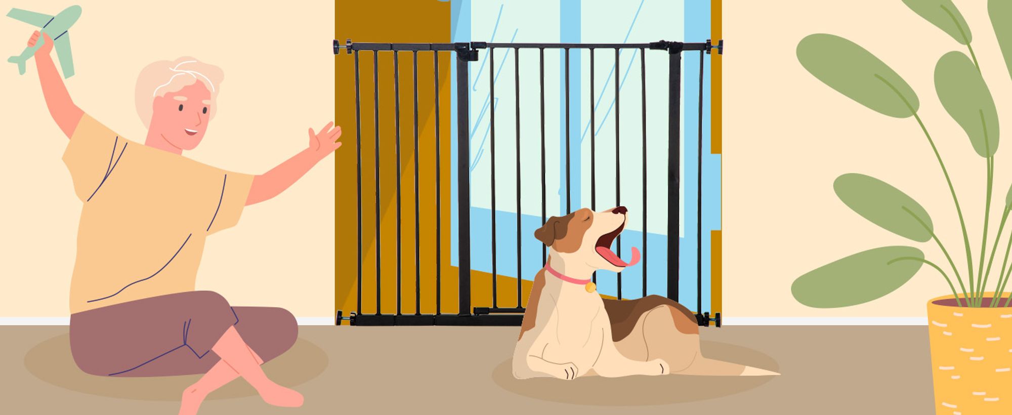 PawHut Hunde Absperrgitter ohne bohren Schutzgitter Treppenschutzgitter Stahl