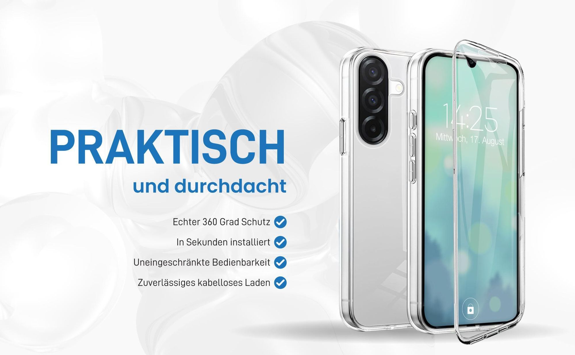 Rundum Schutz Hülle für Samsung Galaxy A26 5G mit Touchsensibilität