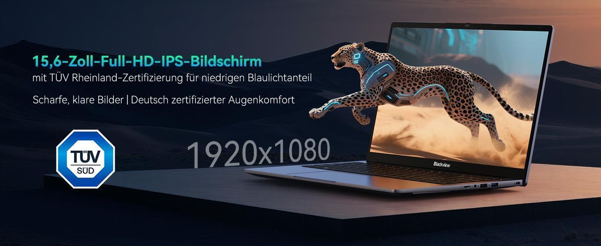 Blackview 15.6" FHD Acebook 6 Laptop, AMD Ryzen 3300U Notebook 4x3.5Ghz, 16GB DDR4+512GB SSD/1TB, 180° drehbar, Windows 11, Tastatur-Aufkleber