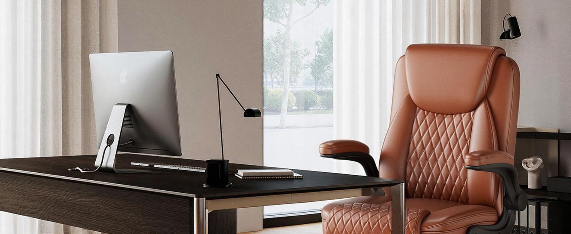 GTPLAYER Bürostuhl Ergonomisch, Schreibtischstuhl, Chefsessel mit Hoher Rückenlehne, Hochklappbaren Armlehnen, Höhenverstellbar, Extra Breit Sitz