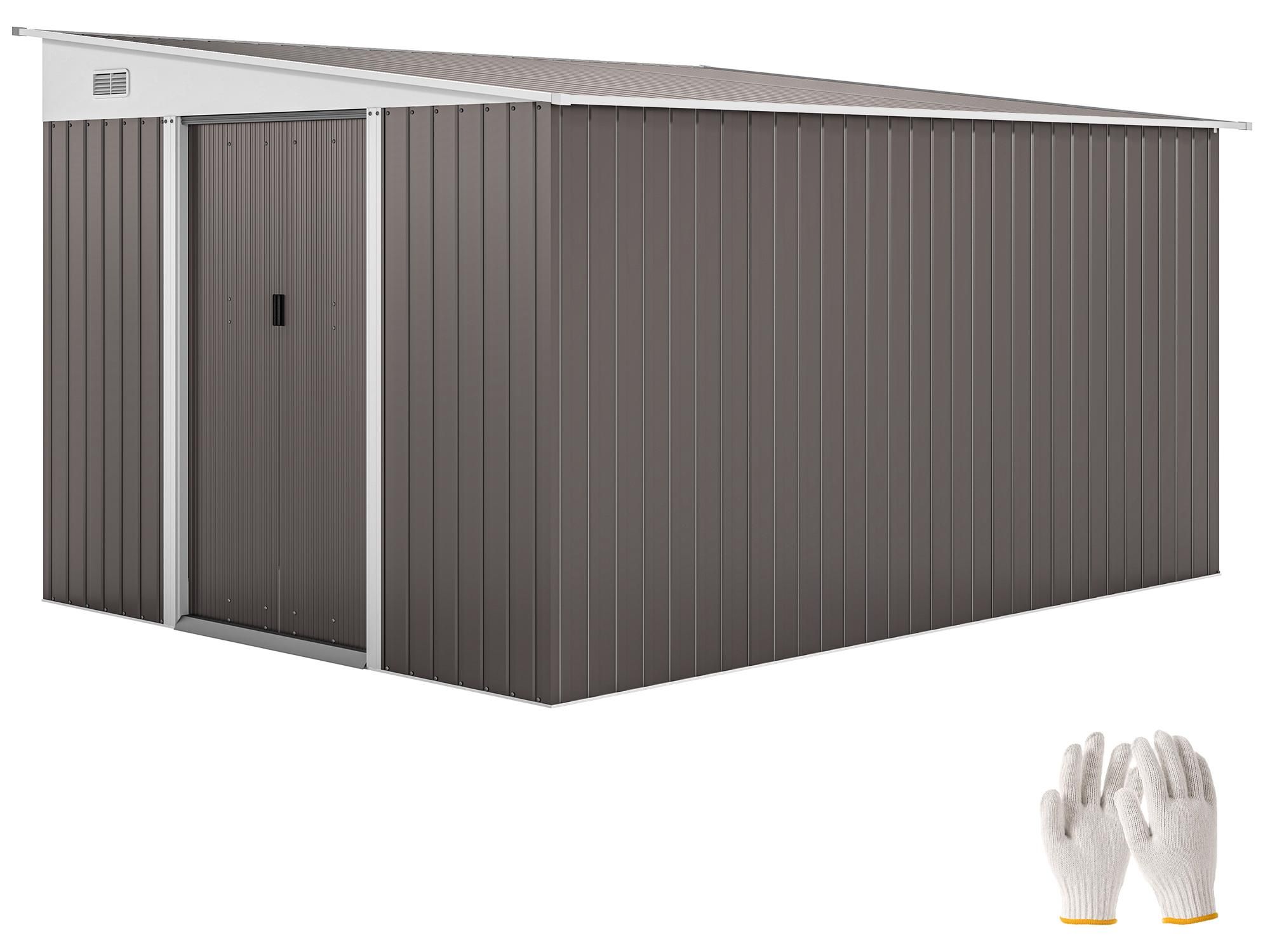 gerätehaus pultdach verzinkt 280x345