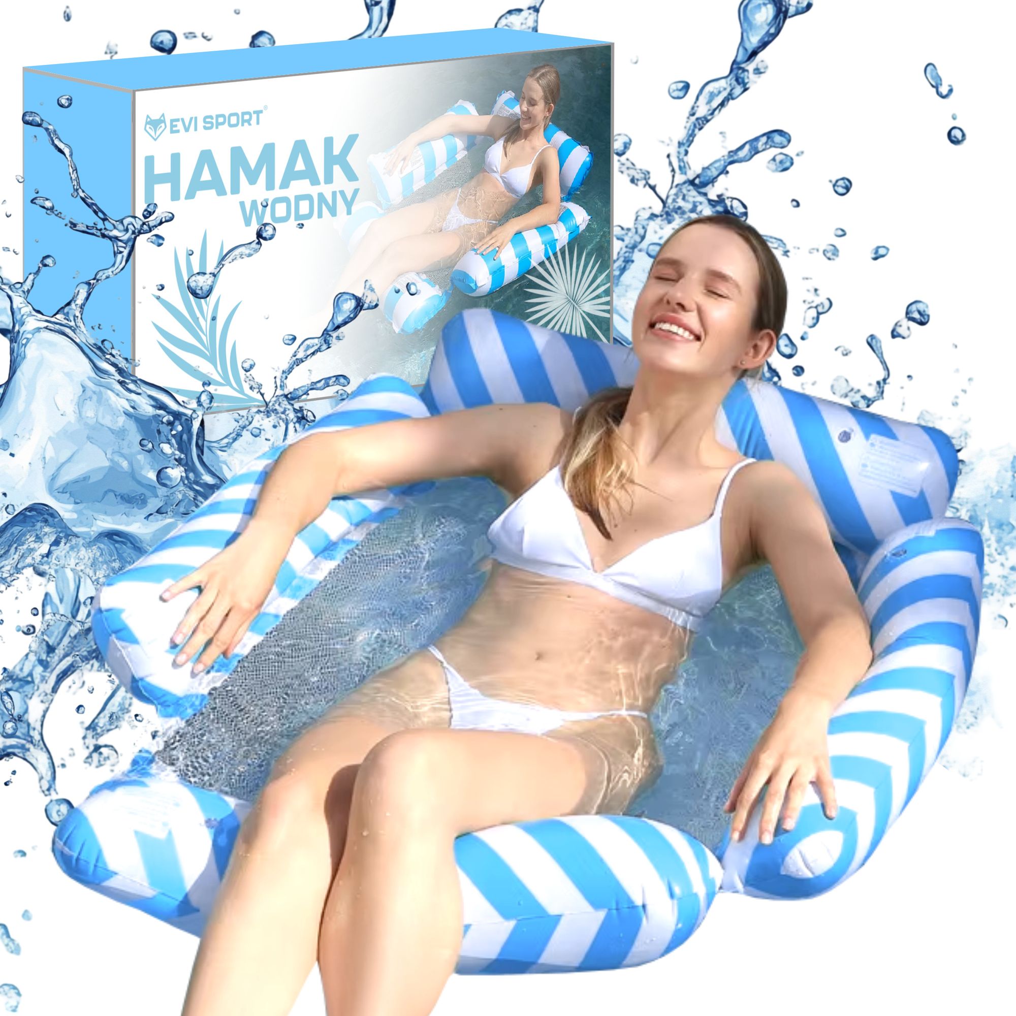 Wasser-Hammack Luftmatratze Zum Schwimmen Aufblasbar Für Pool Liegestuhl Strandsessel