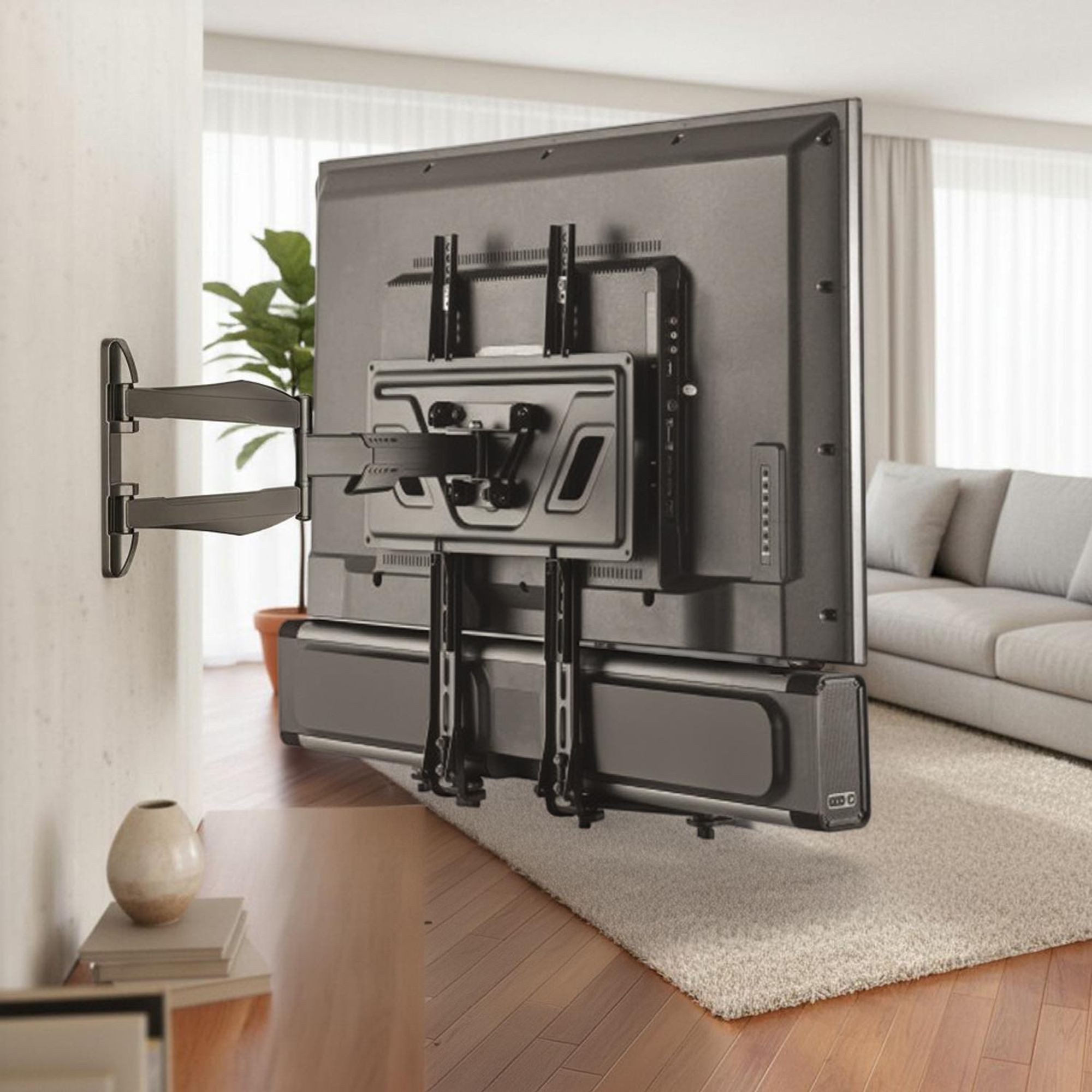 Universal Soundbar Halterung bis 15kg Lautsprecherhalterung für die Montage unter TV