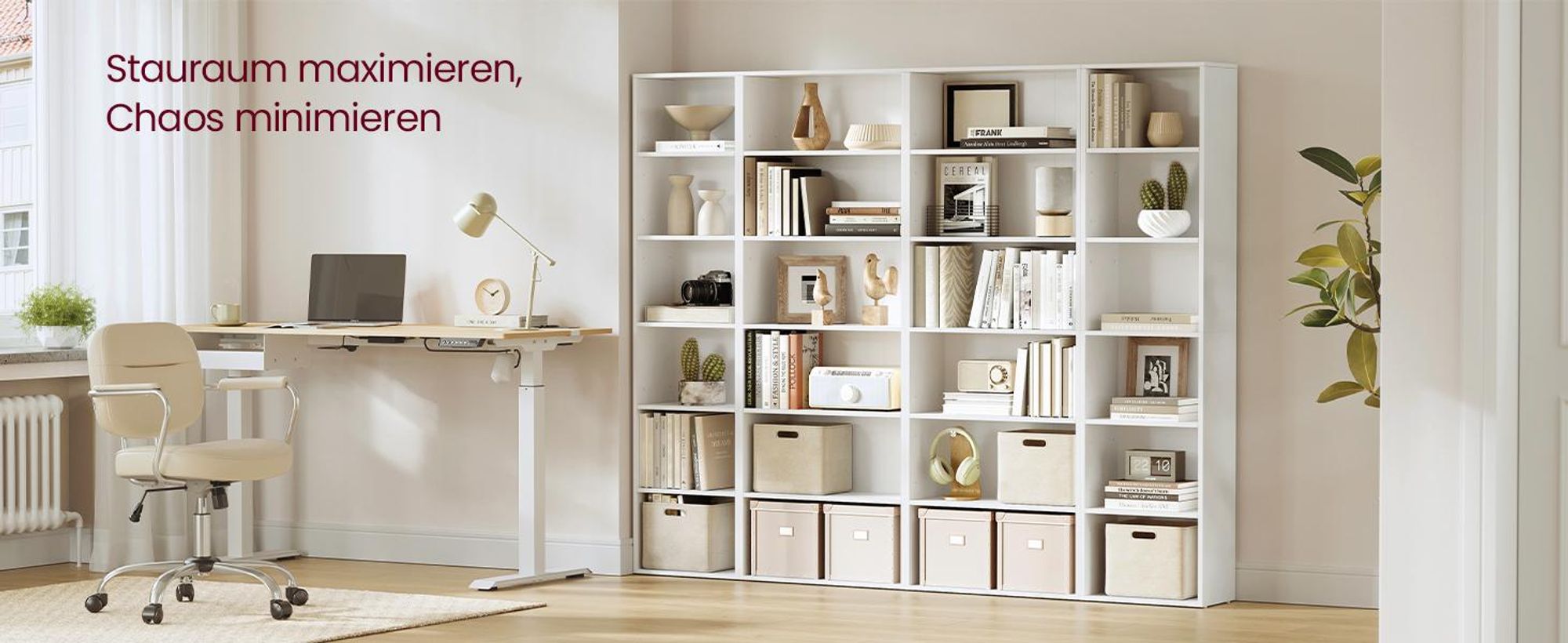VASAGLE Bücherregal, mit 6 Ebenen, Standregal, Aufbewahrungsregal, für Wohnzimmer, Büro