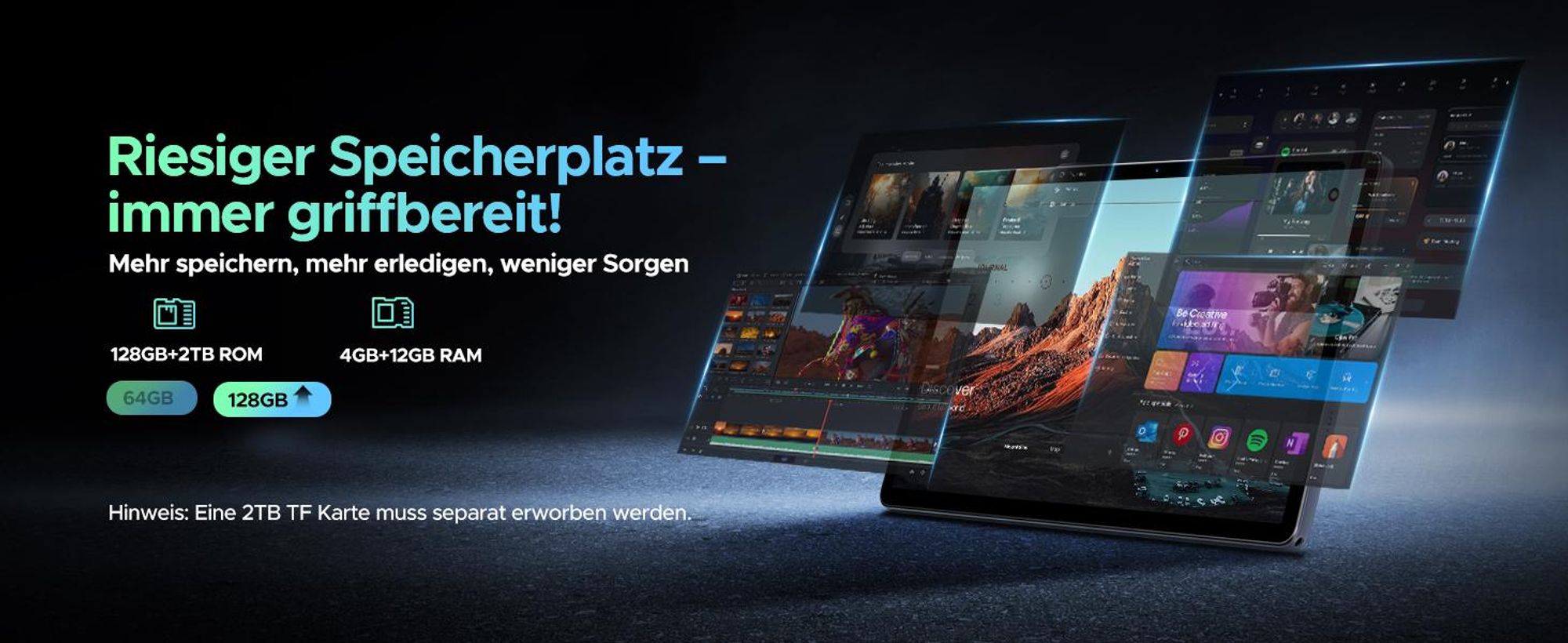 DOOGEE U11 Android 16 Tablet 11 Zoll, 16GB RAM+128GB ROM (2TB TF), Unisoc T7200 Octa-Core, 8580mAh Akku, Widevine L1, Face ID, GPS, 3,5mm Klinke