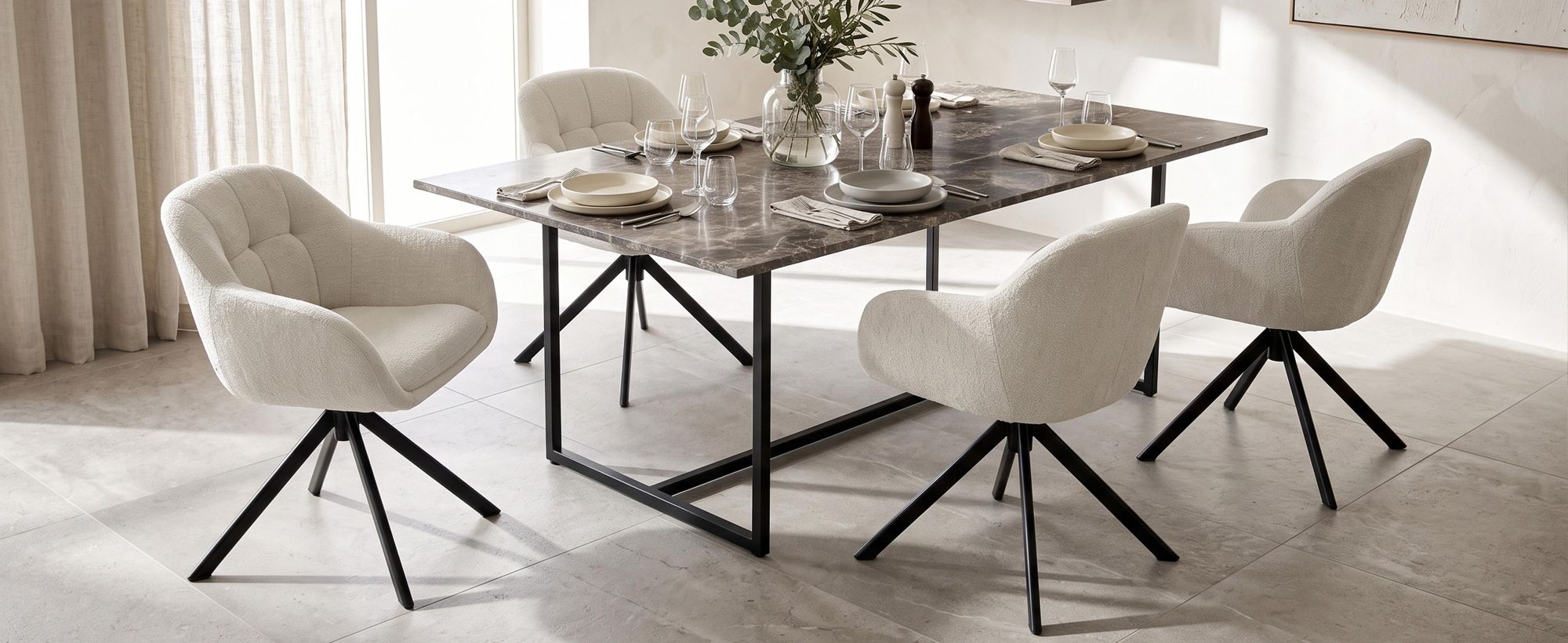 Duhome loungestoel, 360° draaibaar, armleuningstoel van chenillestof, make-uptafelstoel met metalen frame, eetkamerstoel, beige