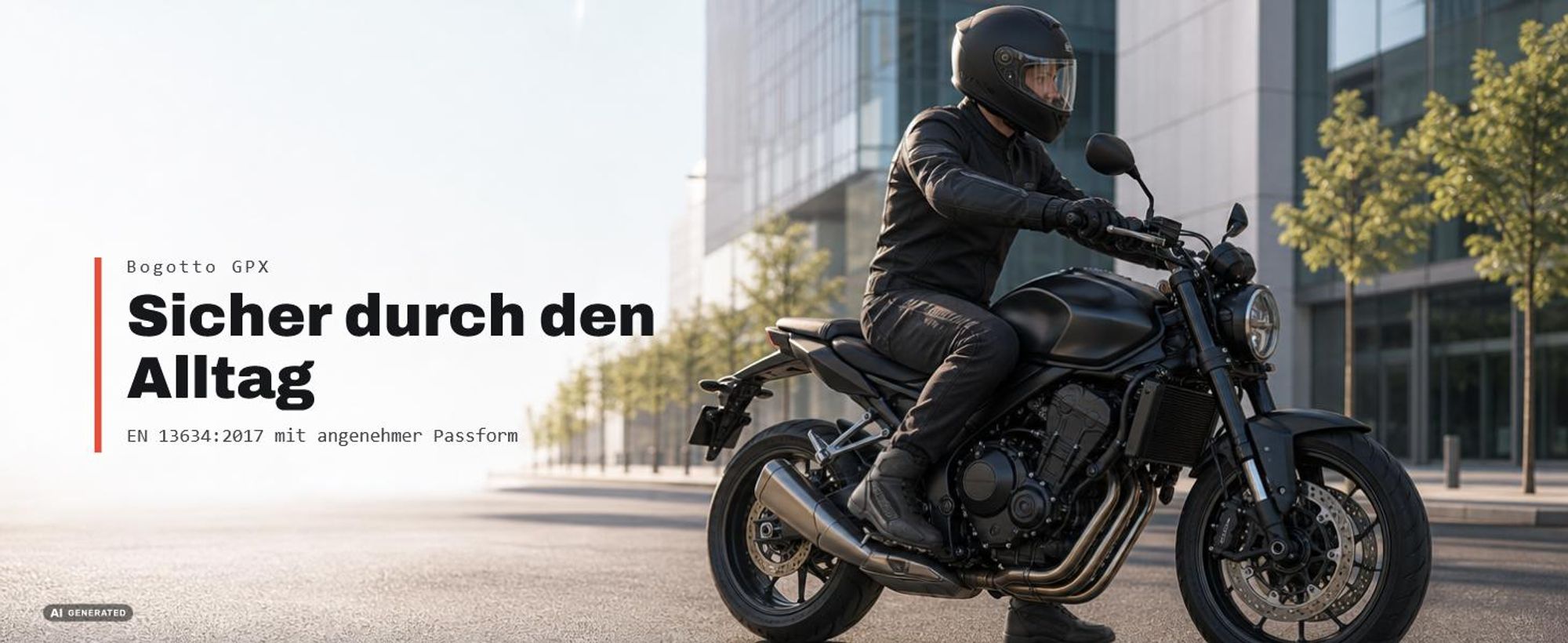 Bogotto GPX Motorradschuhe, schwarz, 43