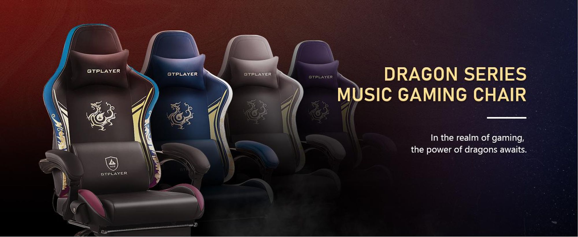 GTPLAYER Herné kreslo Herné kreslo s Bluetooth reproduktormi a opierkou na nohy, kancelárske kreslo série Dragon, ergonomické otočné kreslo, počítačové kreslo modré