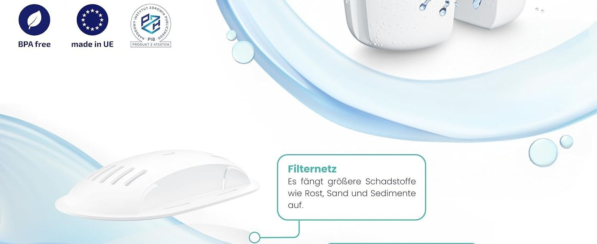 Wasserfilter Ersatzkartuschen 10× AquaFloow – kompatibel mit Laica Bi-Flux, Brita Maxtra, Dafi Unimax