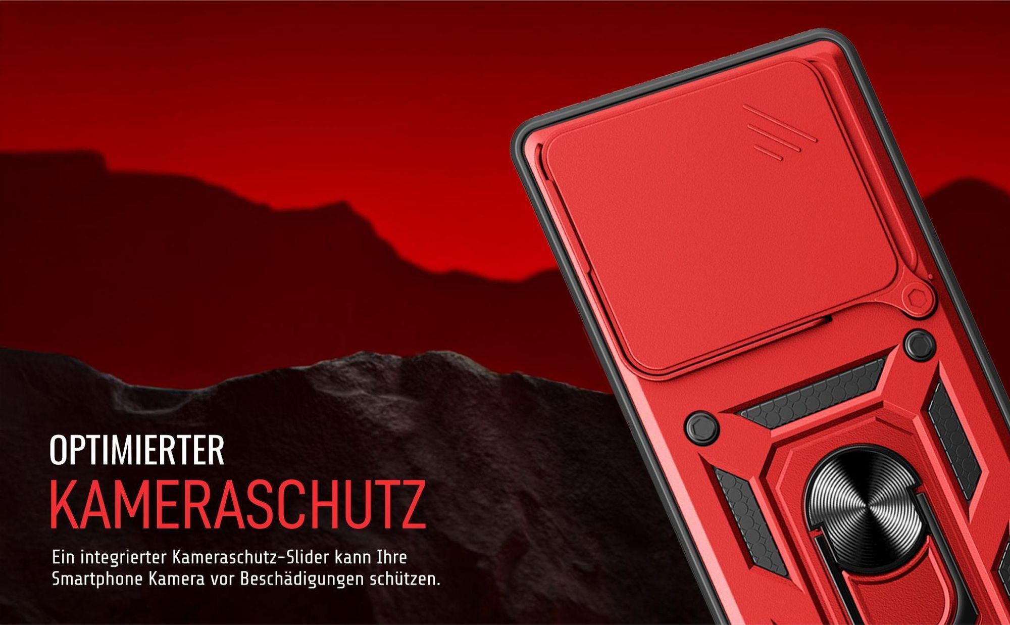 Handyhülle in Rot für Xiaomi Redmi Note 15 / 15 5G mit Kameraslider