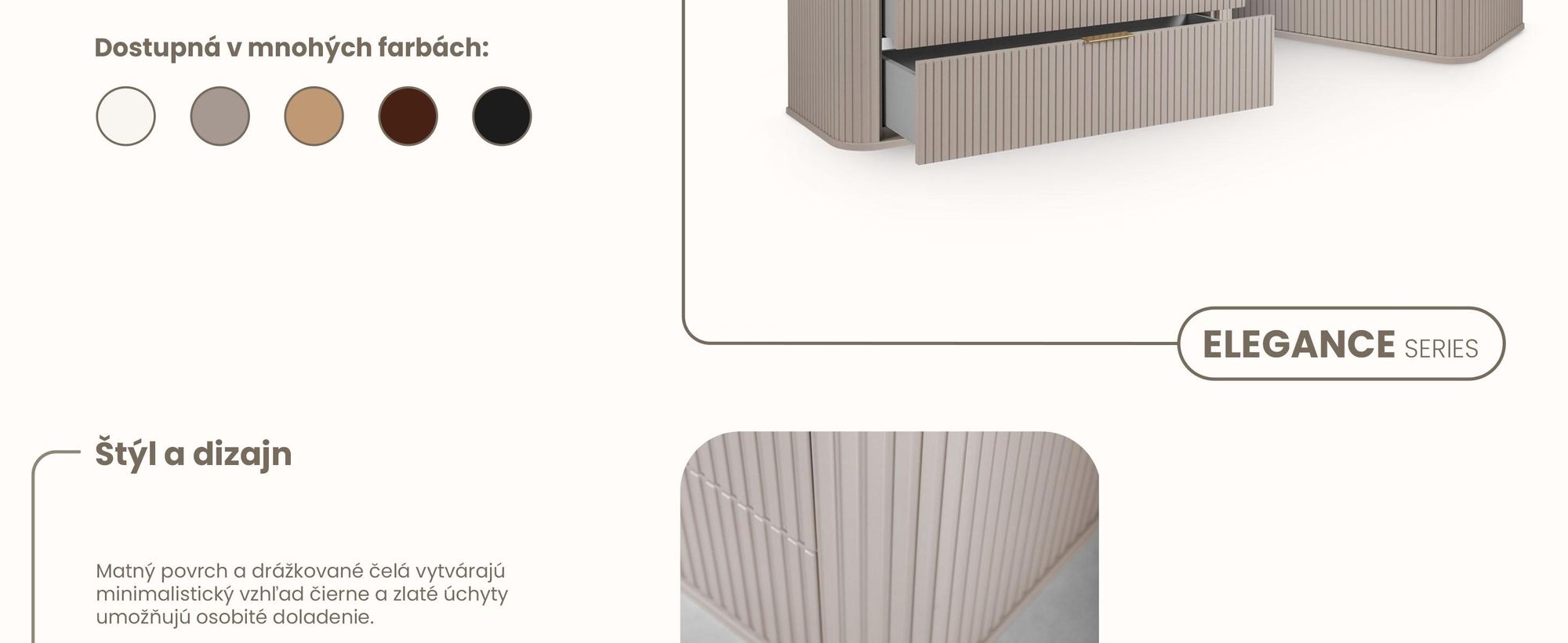 Kupelnova Skrinka 120 CM Béžová Matná MDF