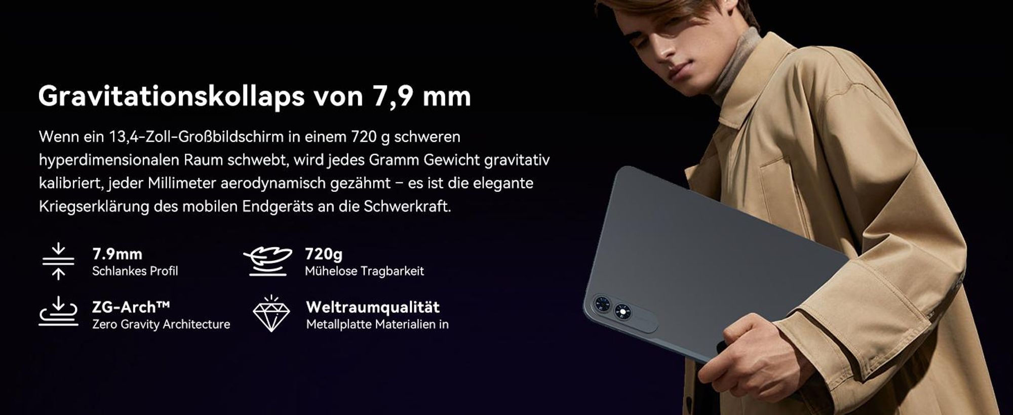 TABWEE T60Pro 13.4" Android 16 Tablet, 24GB(8+16)+256GB/2TB TF, 10000 mAh Akku, 2K Incell Display/120Hz/5G WiFi, Mit Hülle/Maus/Tastatur/Kabel-Headset
