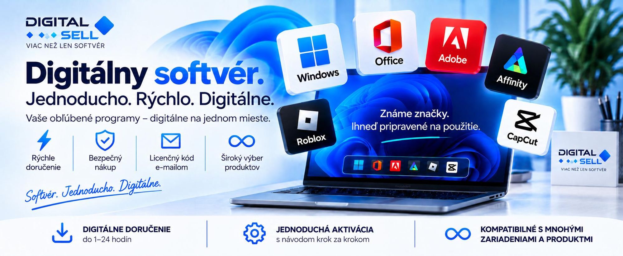 softvéru DigitalSell na Kauflande s produktmi Windows, Office, Adobe a ďalšími produktmi.