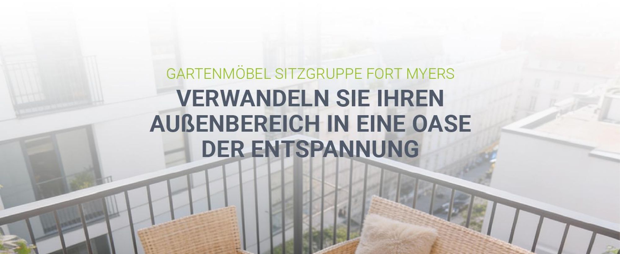 Juskys Polyrattan Gartenmöbel-Set Fort Myers - Tisch, Sofa & 2 Stühle - creme