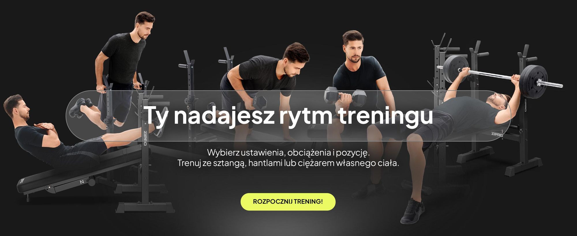 Ławka do ćwiczeń z półką na sztangę Zipro Core – składana ławka do wyciskania na płaskiej ławce z drążkiem do dipów. Obciążenie do 230 kg. Oszczędność miejsca.