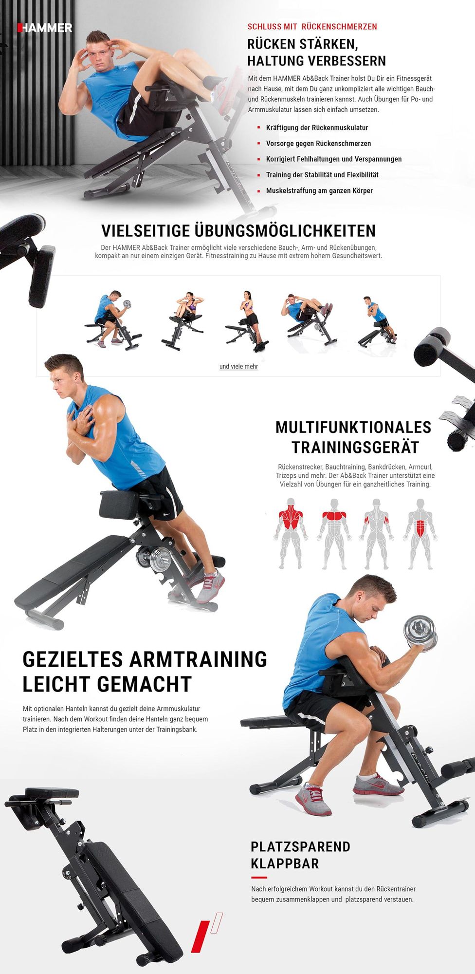 Finnlo Bauch- und Rückentrainer-Fitnessbank