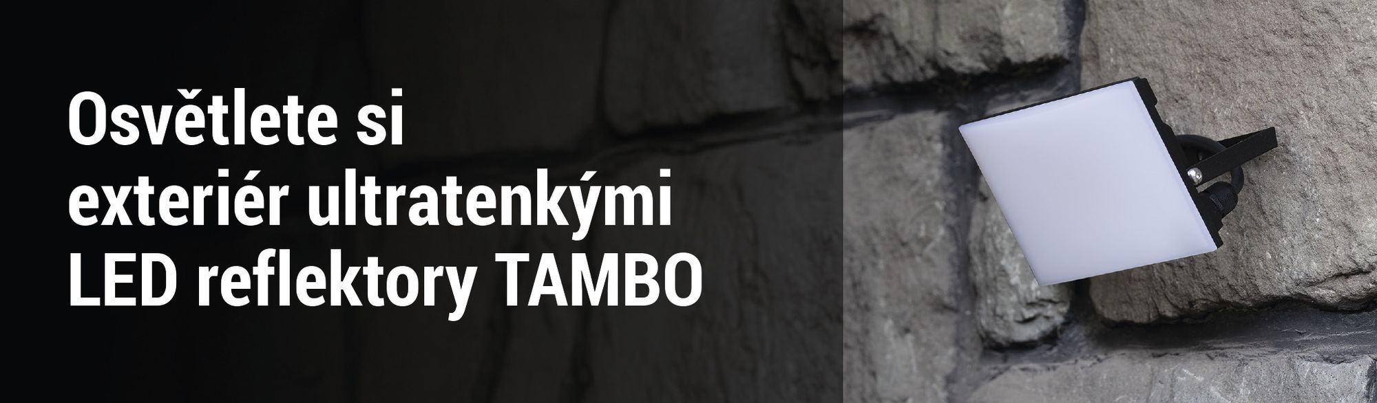EMOS LED reflektor Tambo, ultratenký hliníkový reflektor, vodotěsný, neutrální bílá (4000 K), 3000 lm, 30 W, pro venkovní použití, černý, ZS2532