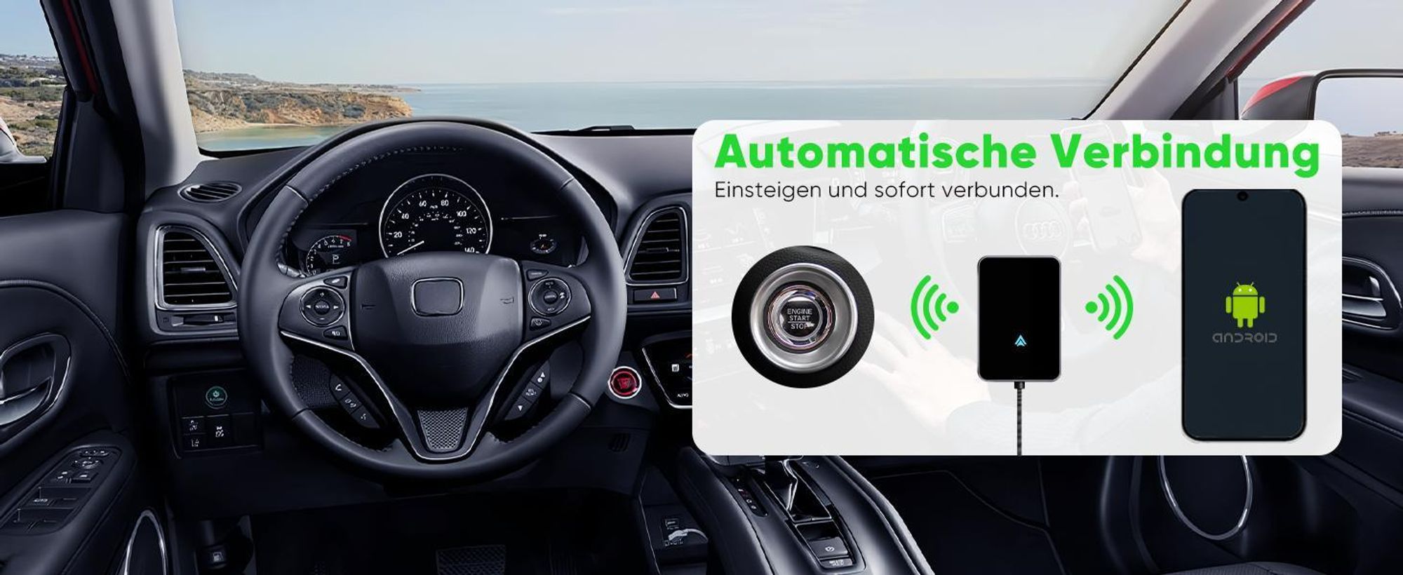 Salcar Wireless CarPlay Adapter für Android – Dualband 5.8 GHz, ohne Verzögerung