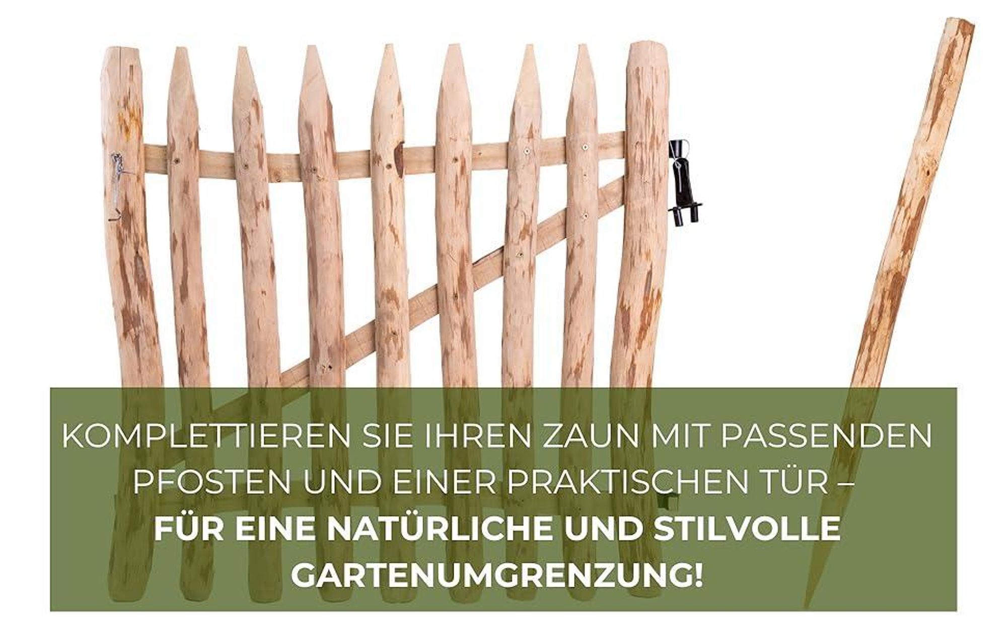 Ogrodzenia Wiklinowe Staketenzaun H:50 cm L:5m Lattenabstand 7-8 cm Gartenzaun Beetumrandung Haselnuss Holz Steckzaun Holzzaun Zaunelemente Rollzaun Rollboarder