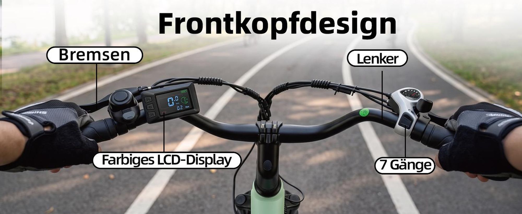 2026 26 Zoll E Bike City E-Bike E-Hollandrad 36V 14.5Ah Akku bis zu 120km SHIMANO 7-Gang 250W Motor&25km/h 522 Wh Federgabel 45Nm Cityrad Ebike