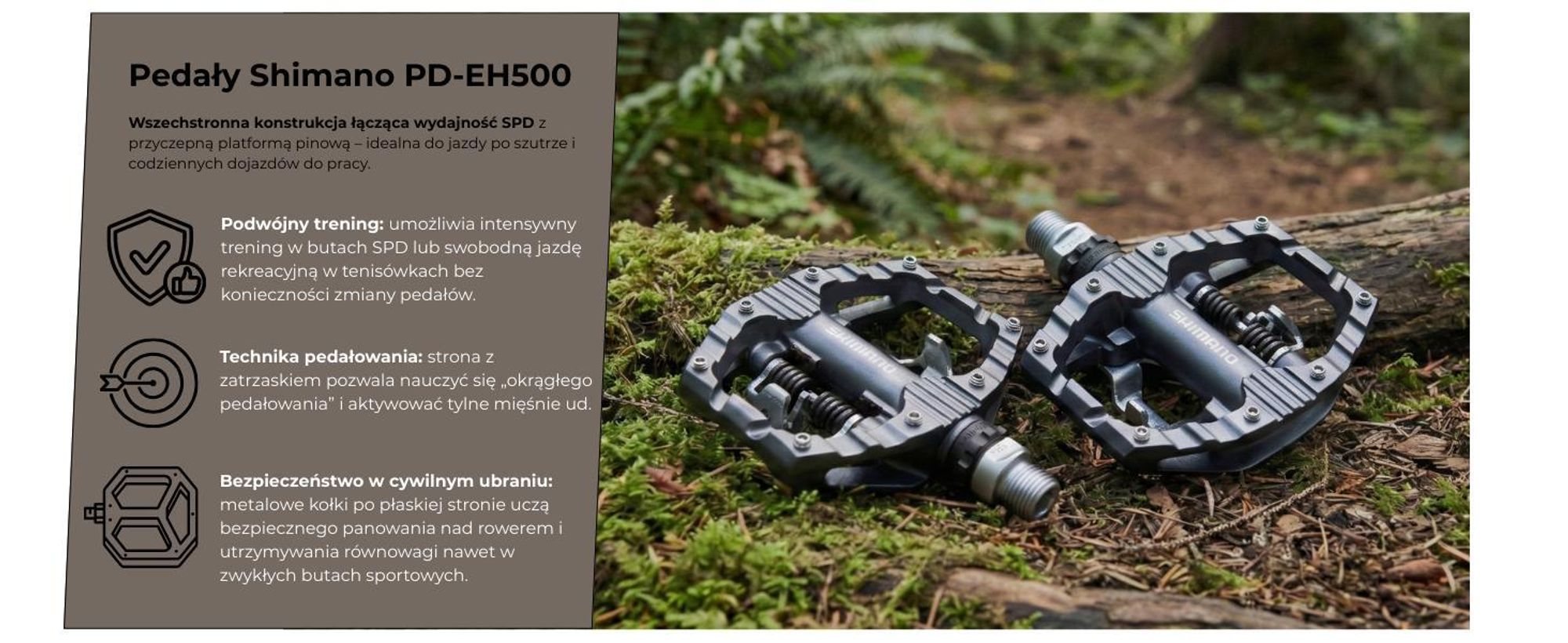 Shimano EPDEH500, Szary, Chłopak, dziewczyna, 383 g, 1 szt.