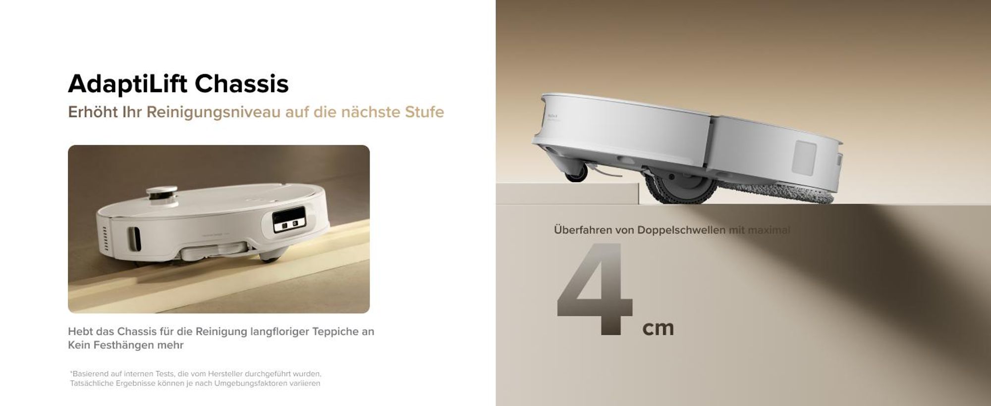 Roborock Qrevo CurvX Saugroboter mit Wischfunktion, 22.000Pa Saugkraft, 7,98 Ultra Slim, Dual Anti-Tangle-System, Reactive Al-Hinderniserkennung(Weiß)
