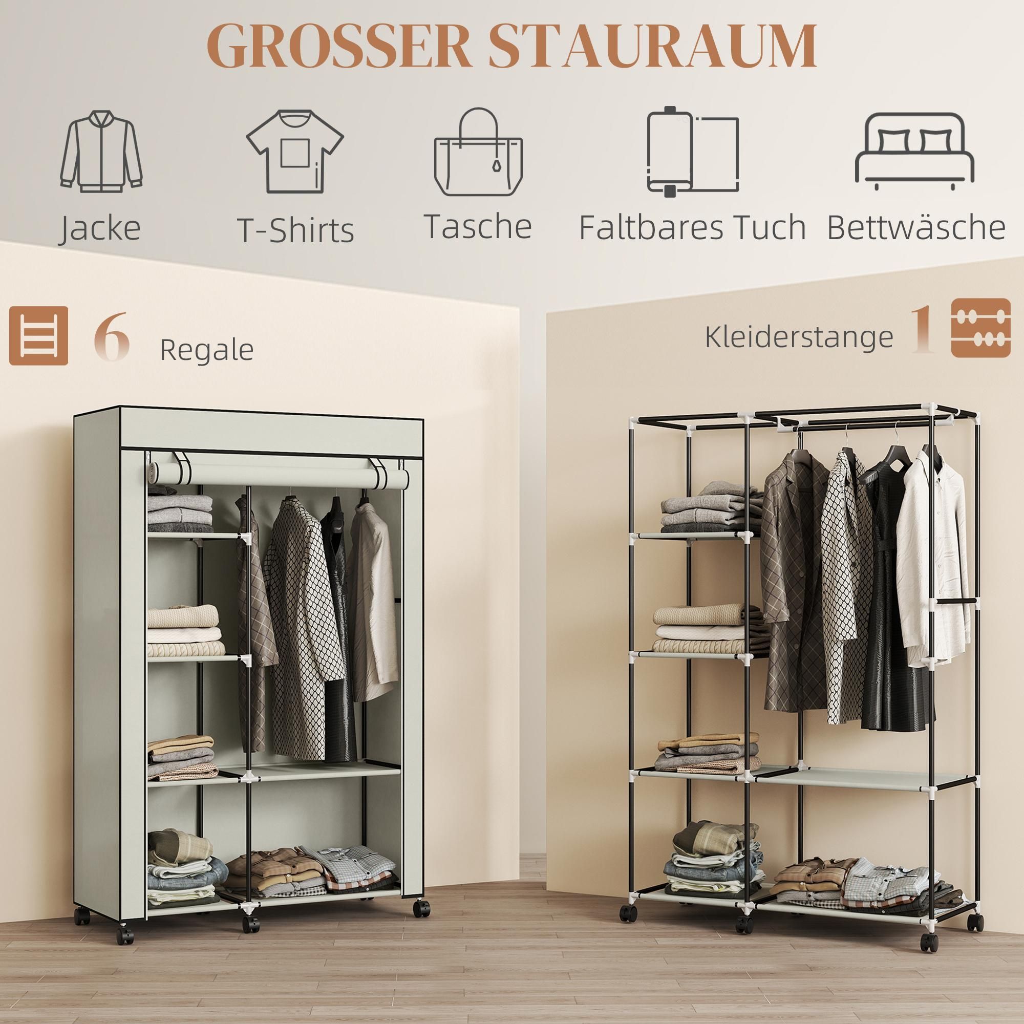 Stoffschrank Regal Aufbewahrungsschrank