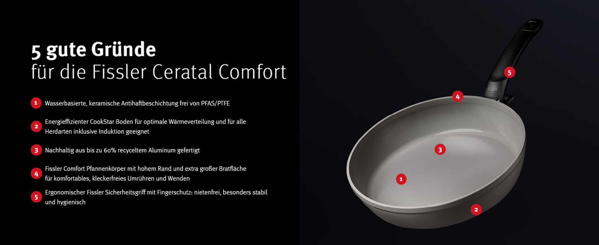 Fissler Ceratal Comfort / Aluminium-Pfanne, Keramik-Beschichtet Ceramic Bratpfanne Antihaftend - Induktion, Beige, 28 cm