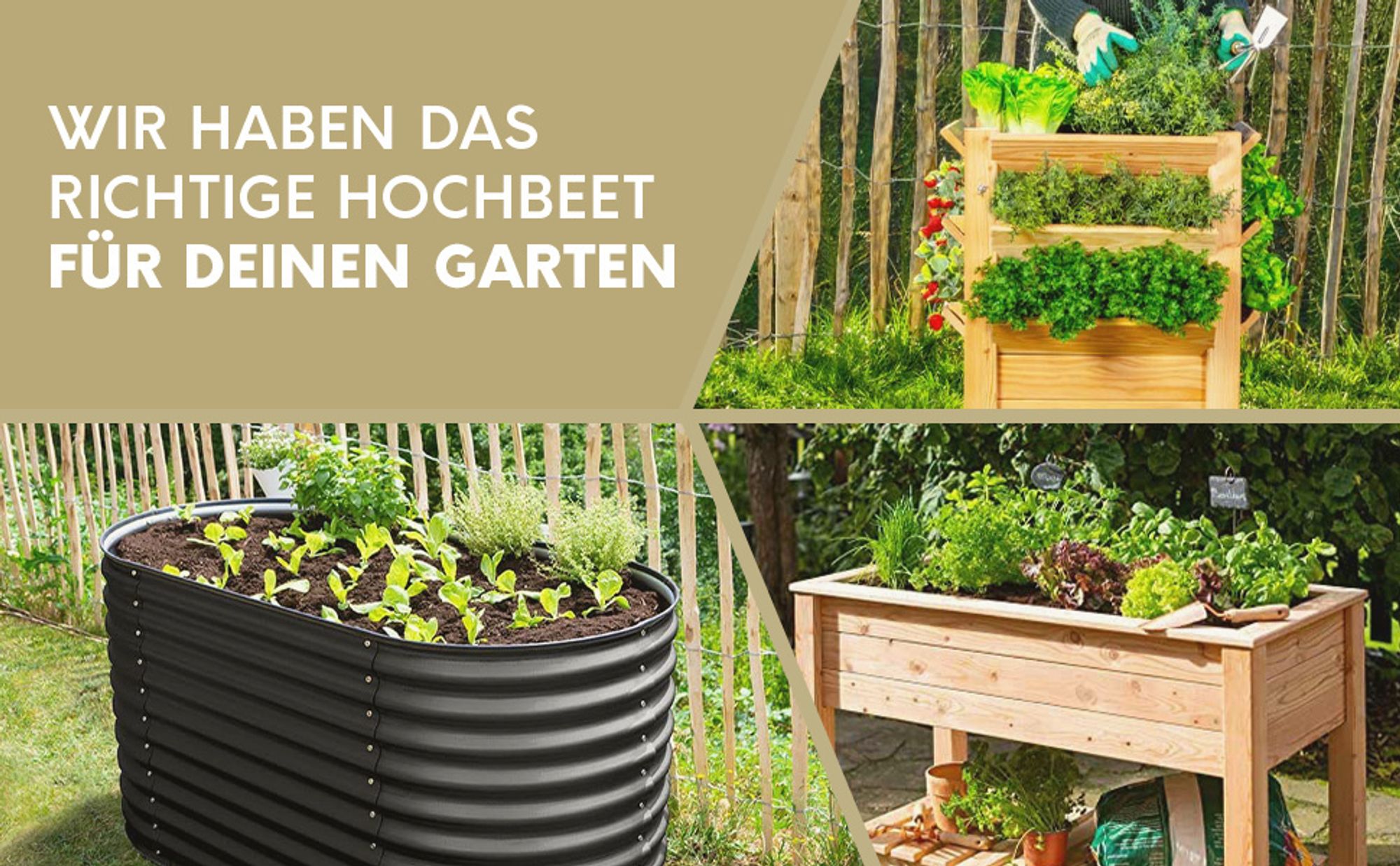 Westmann Klassik 170 Garten Hochbeet aus Holz Lärchenholz 170x90 cm