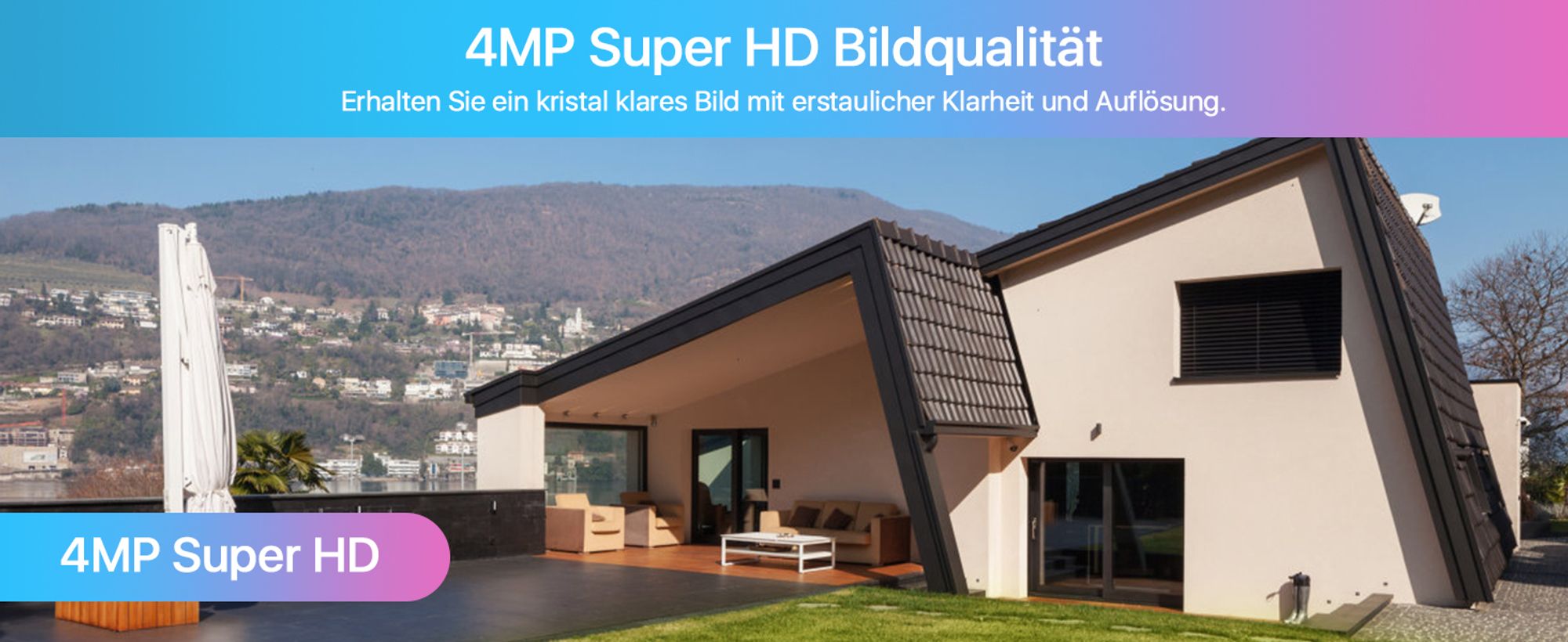 ZOSI PoE Überwachungskamera Set Aussen, 4X 4MP PoE Kamera Überwachung mit Audio, H.265+ 5MP 8CH NVR mit 2TB HDD, Personenerkennung, 100ft Nachtsicht, 24/7 Aufnahme
