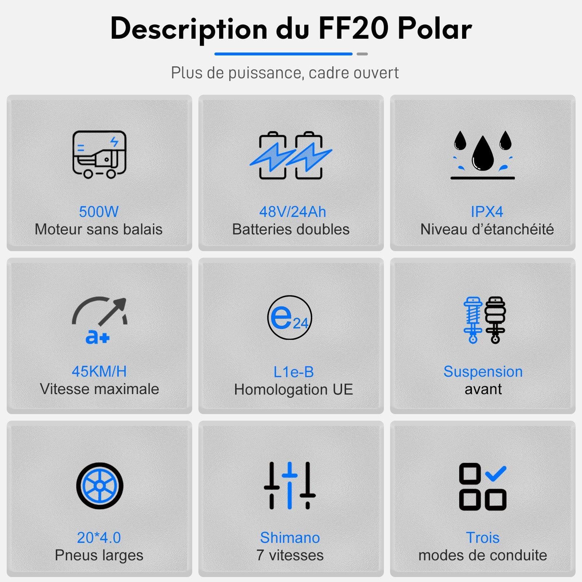 Vélo Électrique FAFREES FF20 Polar - Batterie 48V24Ah Pneus De 20 Pouces Frein à Disque Mécanique - Vert