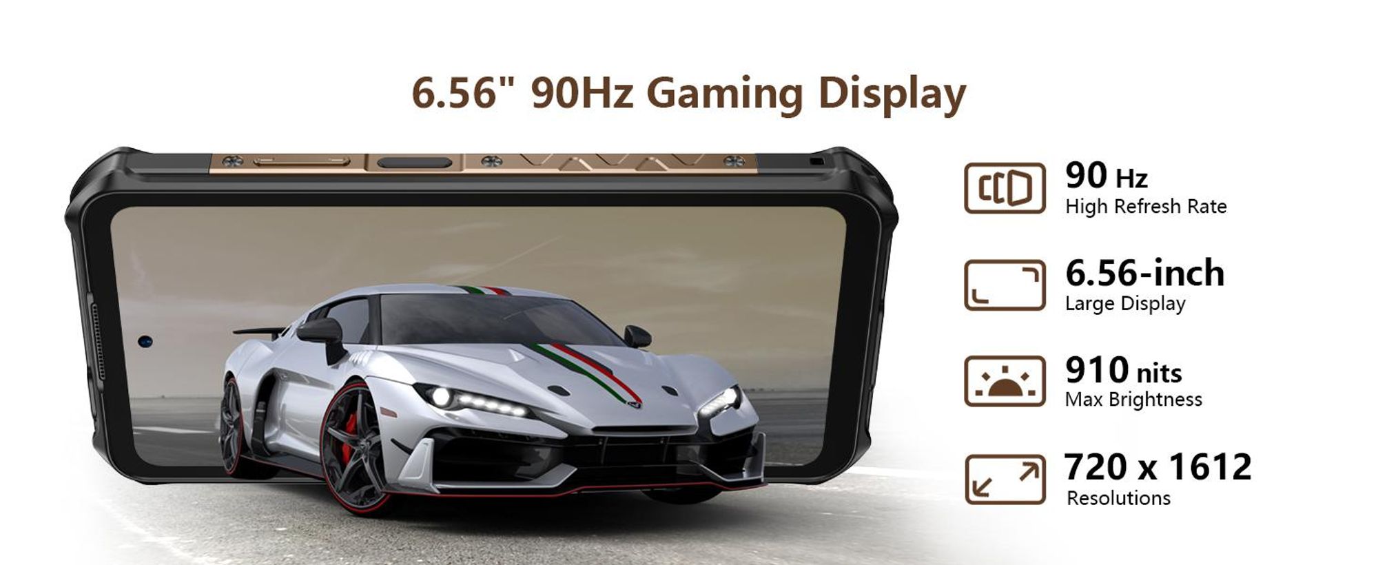 Ulefone Armor X16 Outdoor Handy Ohne Vertrag - 12GB + 128GB - 10360mAh 6.56" 48MP+20MP mit Flashlight, IP68 Outdoor Smartphone Android 15 NFC- Schwarz