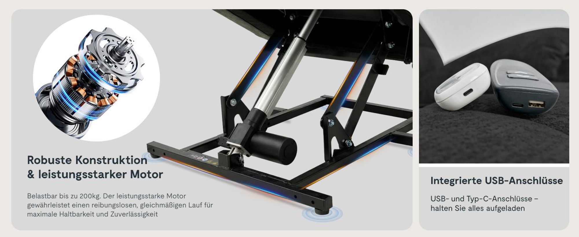 FLEXISPOT XL6 Elektrischer Massagesessel mit Aufstehhilfe, Heizfunktion, USB-Anschluss&Decke, 105°-165° verstellbar, belastbar bis 200 kg (Dunkelgrau)