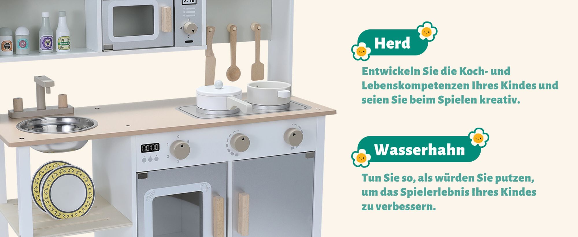 Spielküche Kinderküche Holz Spielküche Spielzeug Multifunktionales