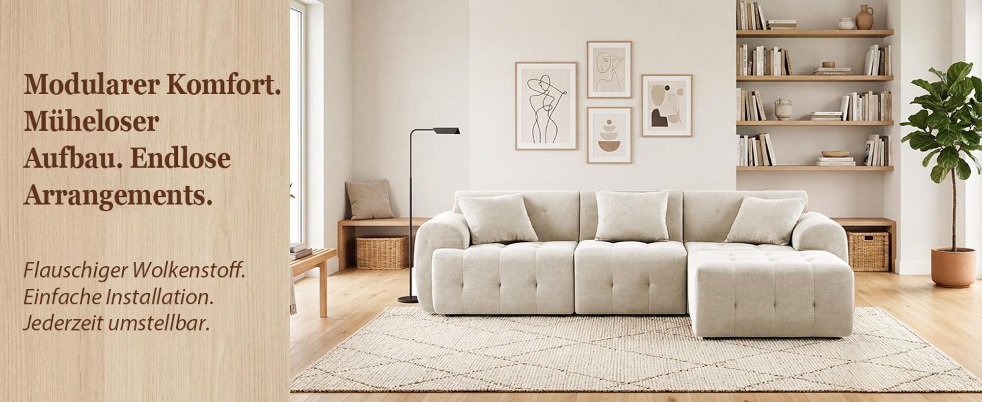 COMHOMA Ecksofa, 245 x 60 x 40 cm, Modulares Sofa mit Schlaffunktion, Schlafsofa, L Form Couch für Wohnzimmer, vakuumverpackt, Flexibel kombinierbar