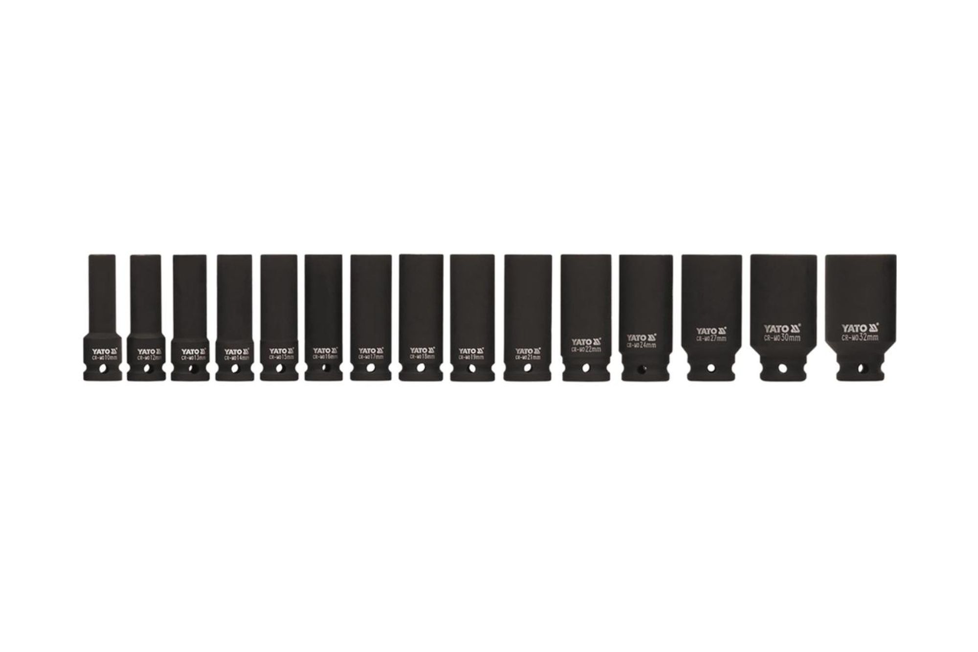 YATO 1/2" Schlagschrauber-Steckschlüsselsatz 10-32 mm 15-teilig (YT-1055)