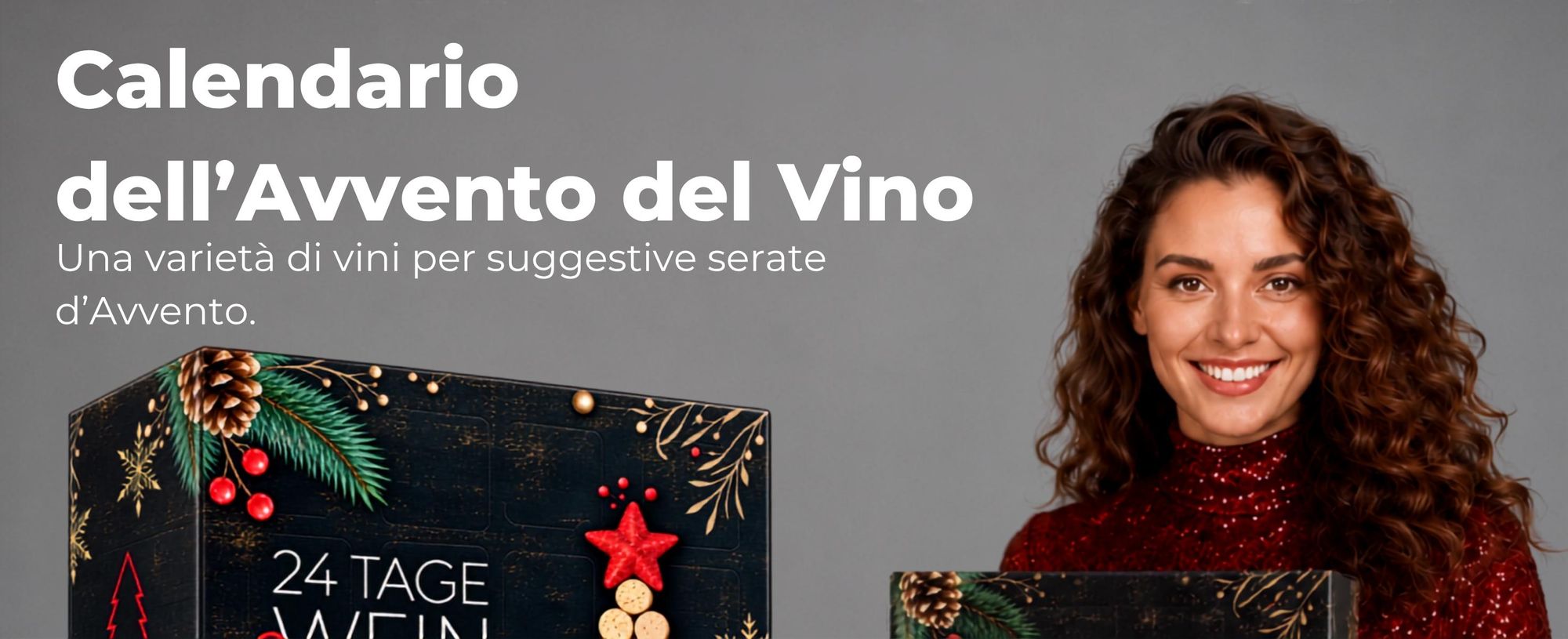 BOXILAND®: Calendario dell'Avvento con vino 2026, 24 bottiglie da 0,25 l, assortimento di vini rossi, bianchi e rosati