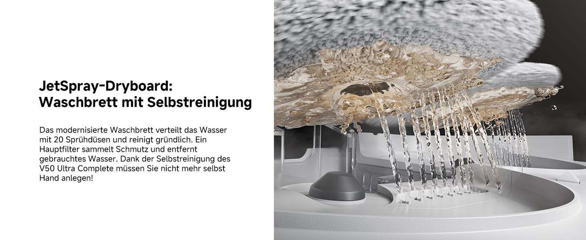 MOVA V50 Ultra Complete Saugroboter mit Wischfunktion, Einer Saugkraft von 24000Pa,anhebbare Navigation,Warmwasser-Wischen mit DuoSolution-System,Weiß
