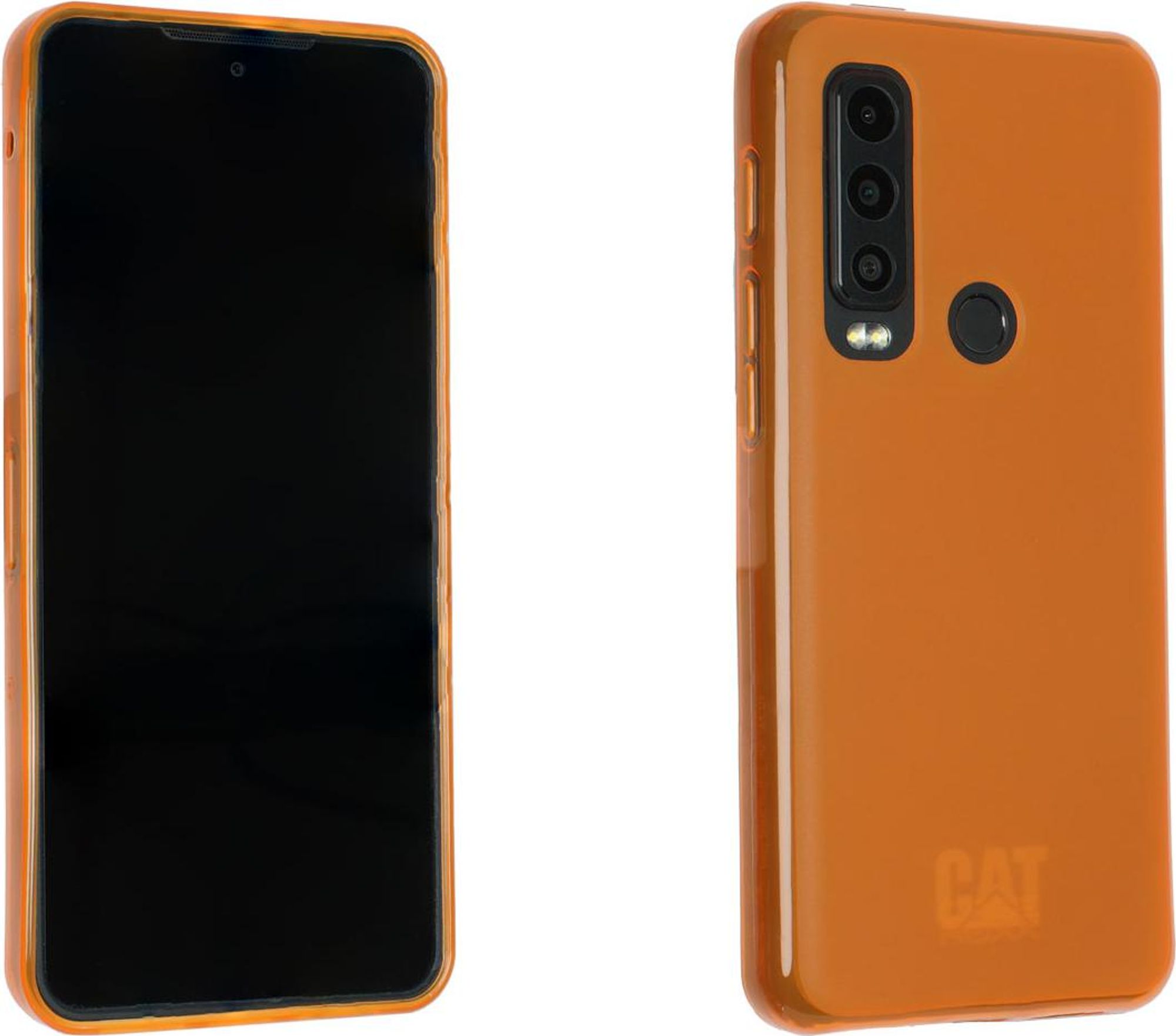 caseroxx Schutz-Hülle TPU-Hülle kompatibel mit Cat S75, Gummi Handy Tasche Displayschutzfolie orange Bild 2