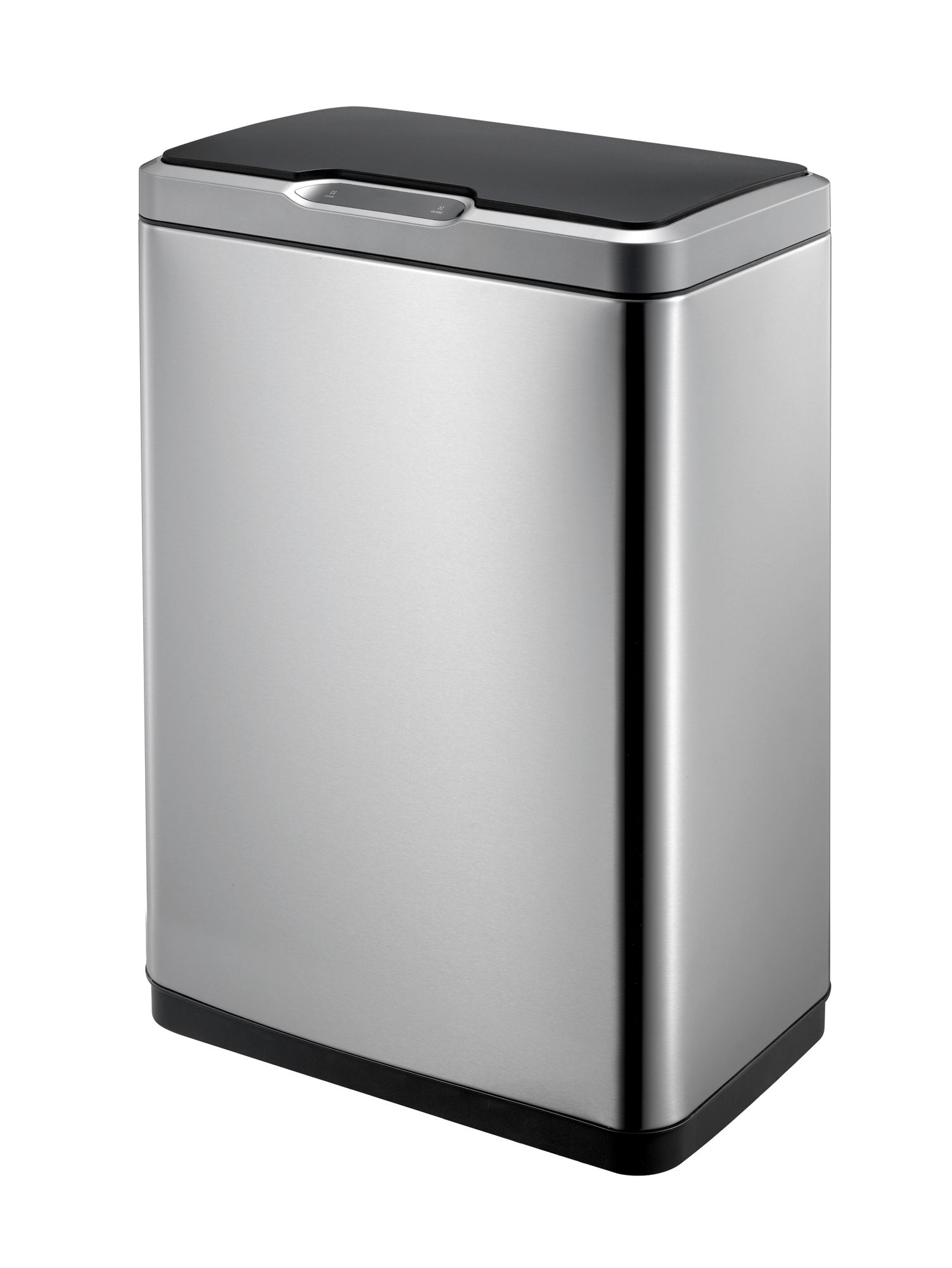 EKO - Mirage Sensor Abfalleimer 20+20 Liter - Stainless steel Plastic - Matt Edelstahl, Schwarz