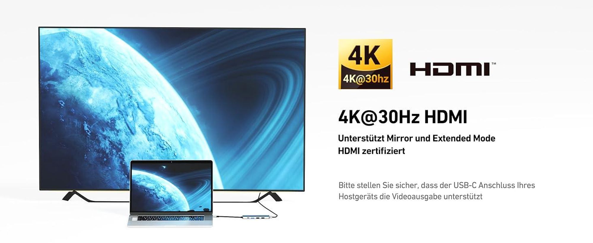 BENFEI Hubs USB C Hub 5in1 mit 4K HDMI und 100W PD
