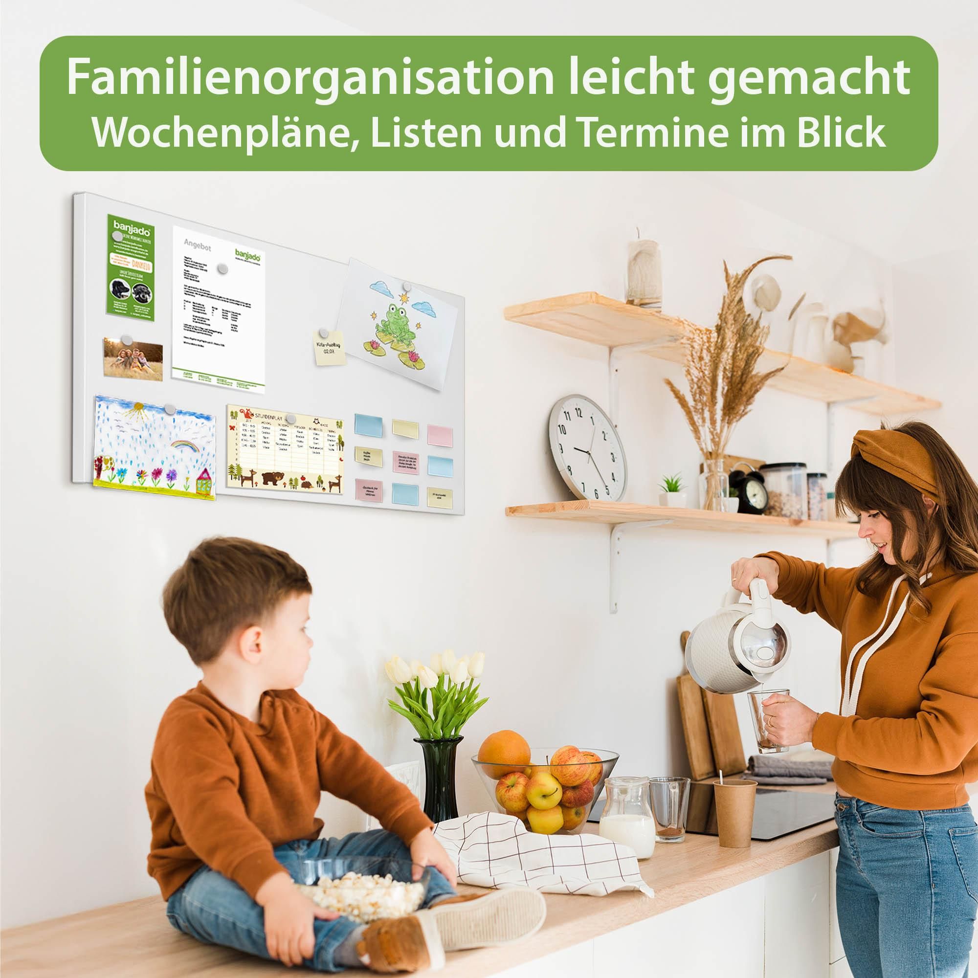 Magnettafel für Haushalt und Familienorganisation