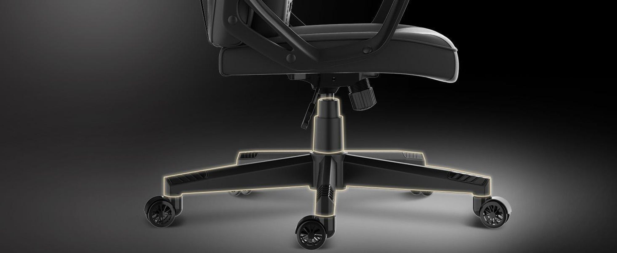 SENSE7 Knight Gaming židle umělá kůže černá-šedá - ergonomická kancelářská židle PC židle k psacímu stolu židle pro hráče houpací funkce Gamer 120 kg