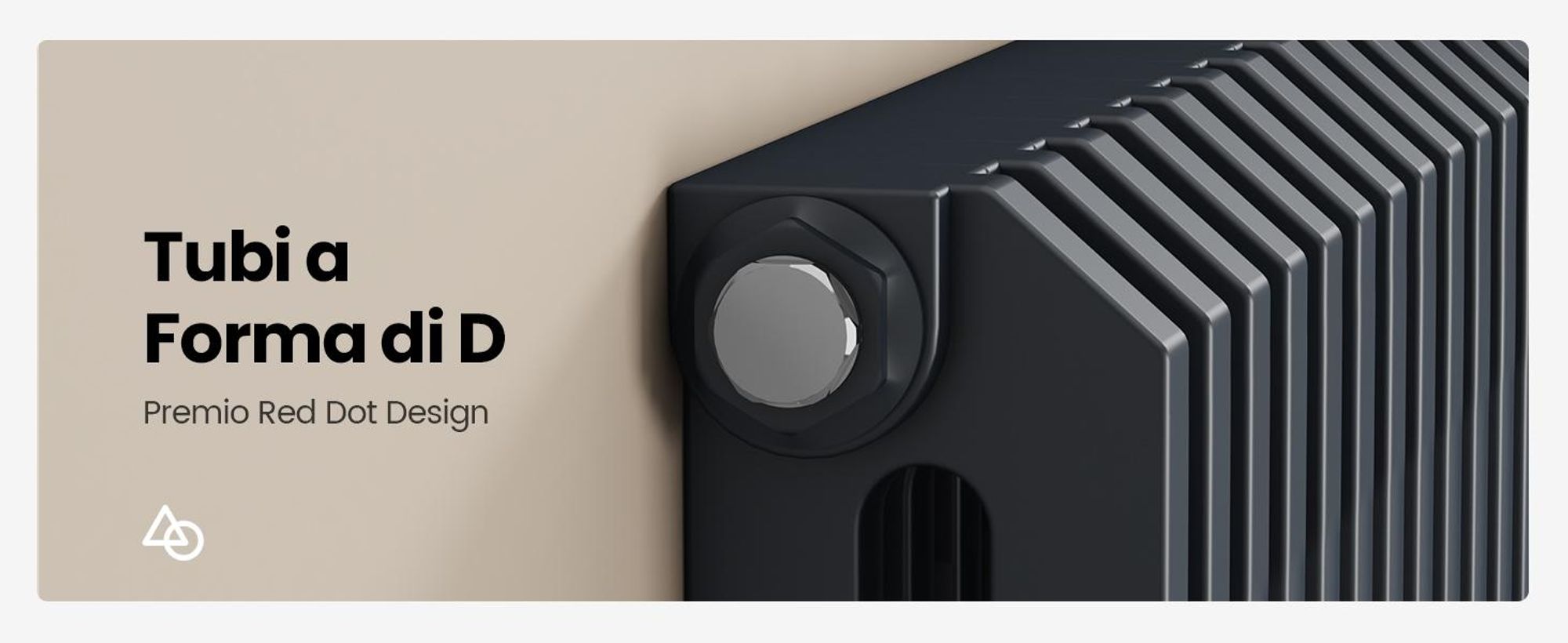 Radiatore di design EMKE a forma di D 1800x348mm 1611W Vincitore del Red Dot Award antracite - installazione verticale, per 21,5 m², bagno e soggiorno senza elemento riscaldante