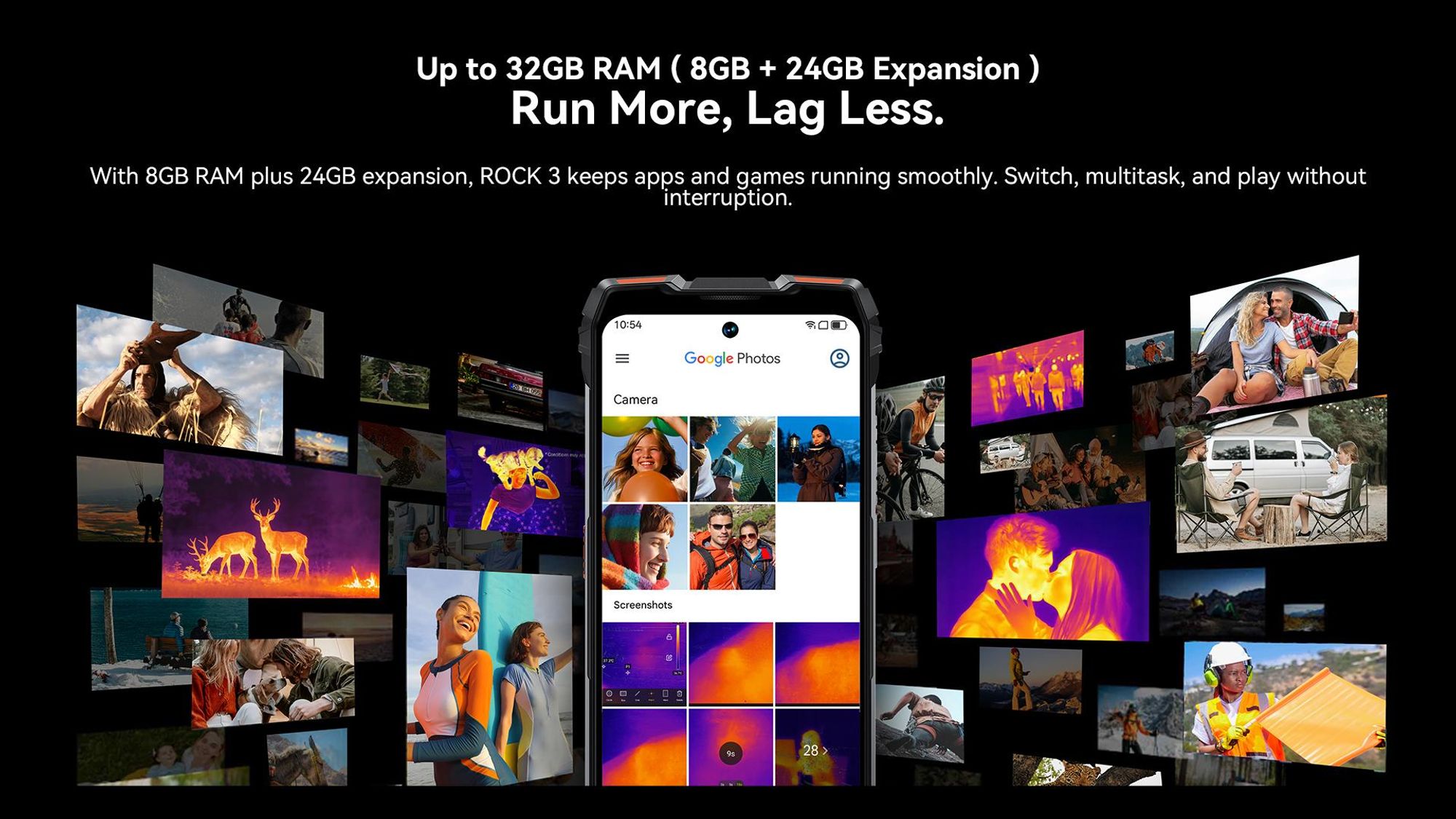 Blackview ROCK 3  Smartphone,6.78" 120Hz,10000mAh Battery, 108MP Main Camera, 24(8+16)+256GB , IP68/IP69K Waterproof, Android 16,Thermal Imaging.