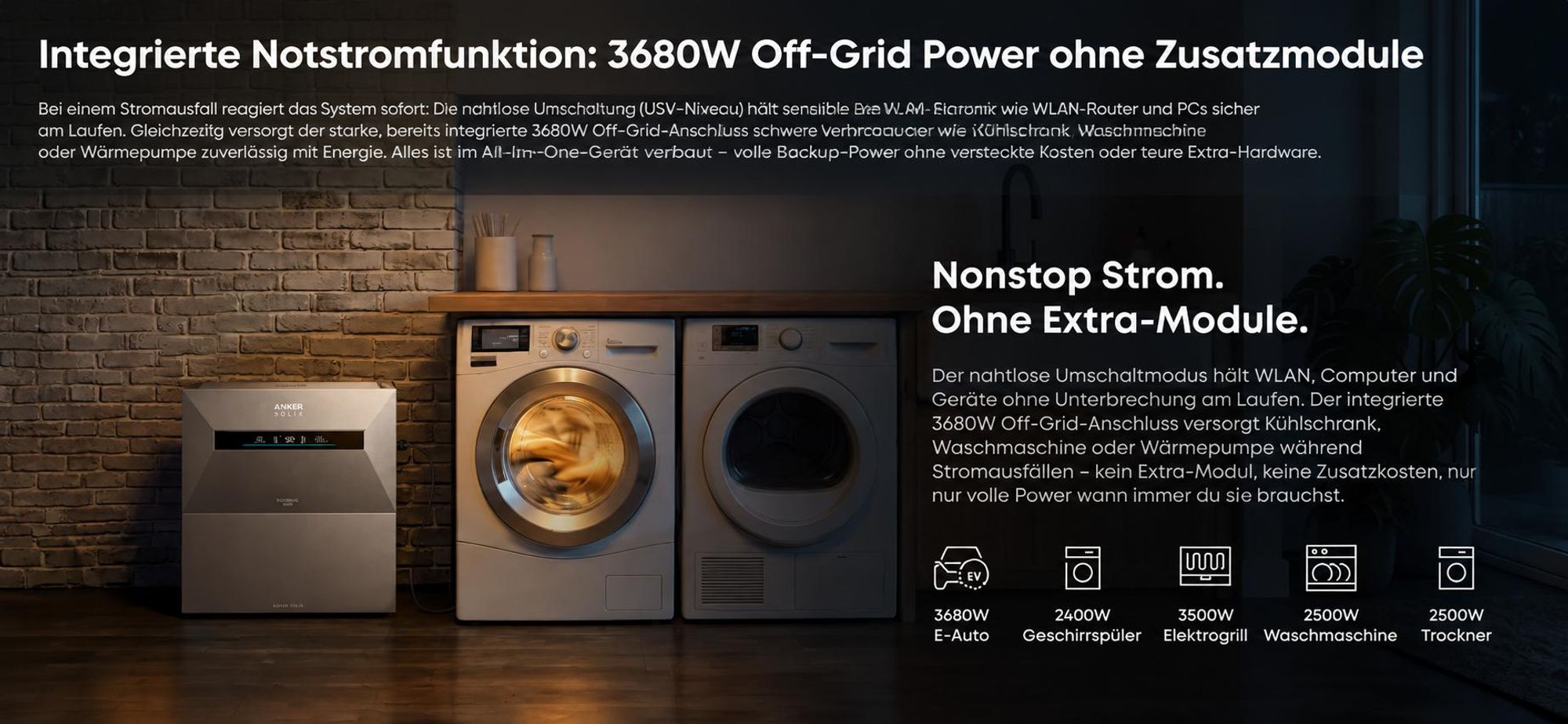 Powerness®Balkonkraftwerk Speicher , Anker SOLIX Solarbank Max AC 7kWh All-in-One Stromspeicher mit Smart Meter Gen 2 (0% MwSt)